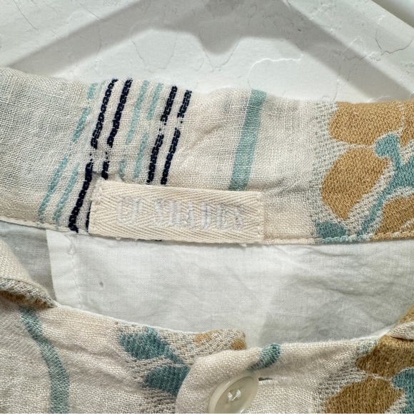 CP SHADES Women’s XL Dree Floral Striped Linen Blend Button Down Blazer Jacket - Picture 4 of 9